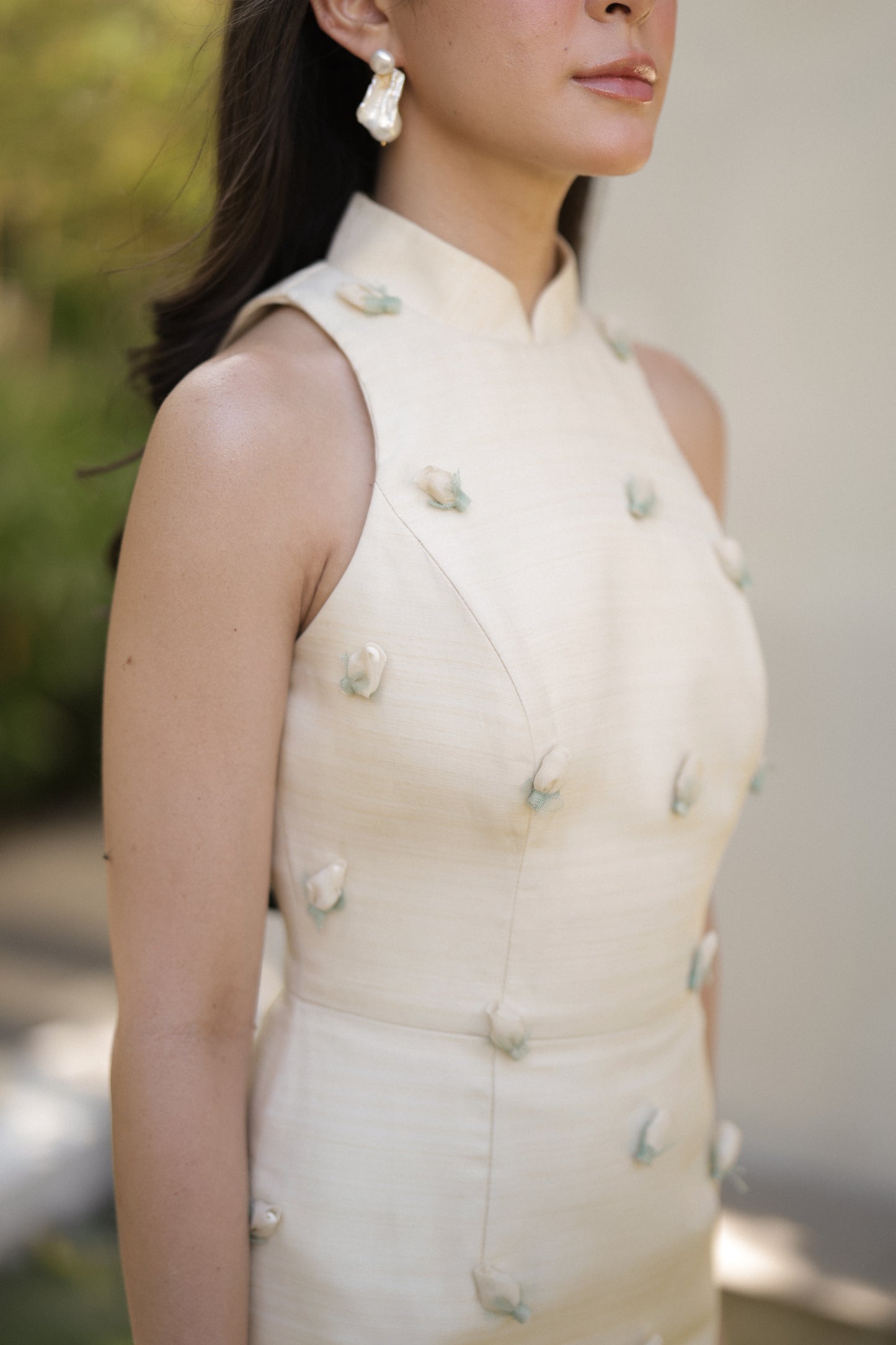 Sampaguita Cheongsam ( piña cocoon)