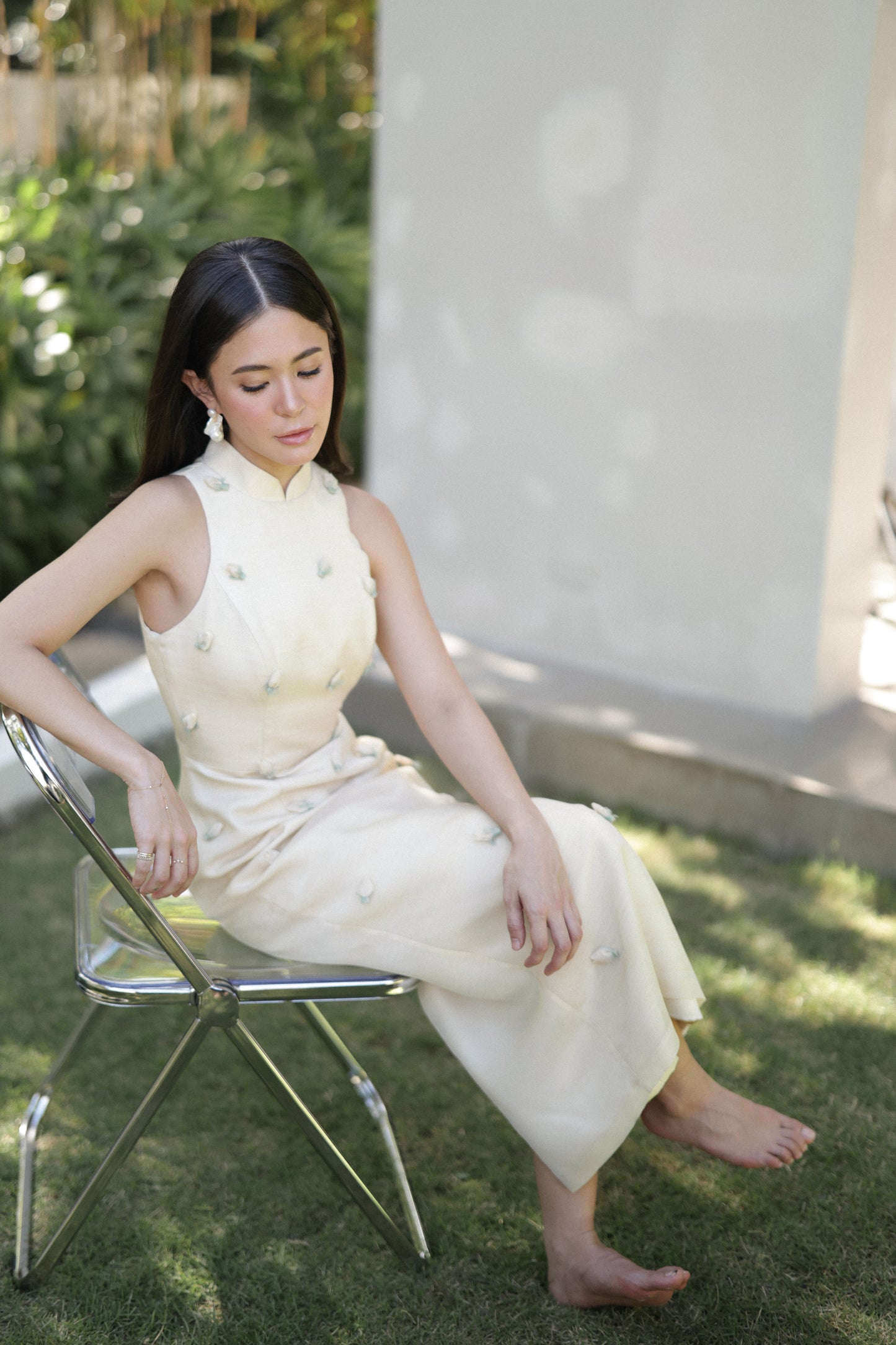 Sampaguita Cheongsam ( piña cocoon)