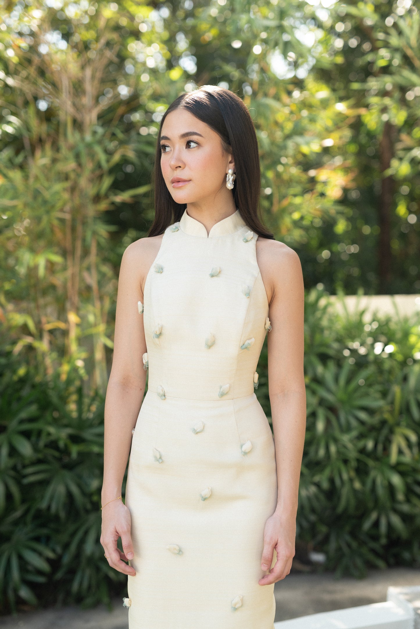 Sampaguita Cheongsam ( piña cocoon)