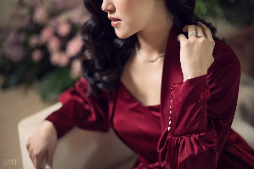 Elizabeth Dressing Robe ( italian silk )