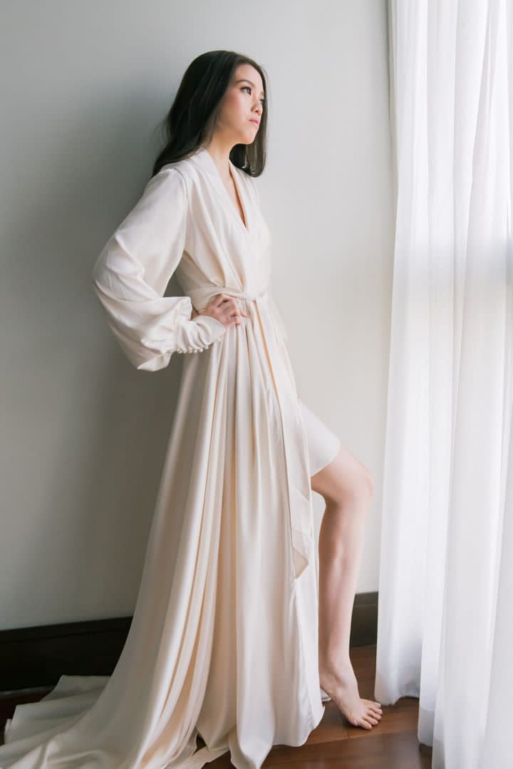 Elizabeth Dressing Robe ( italian silk )