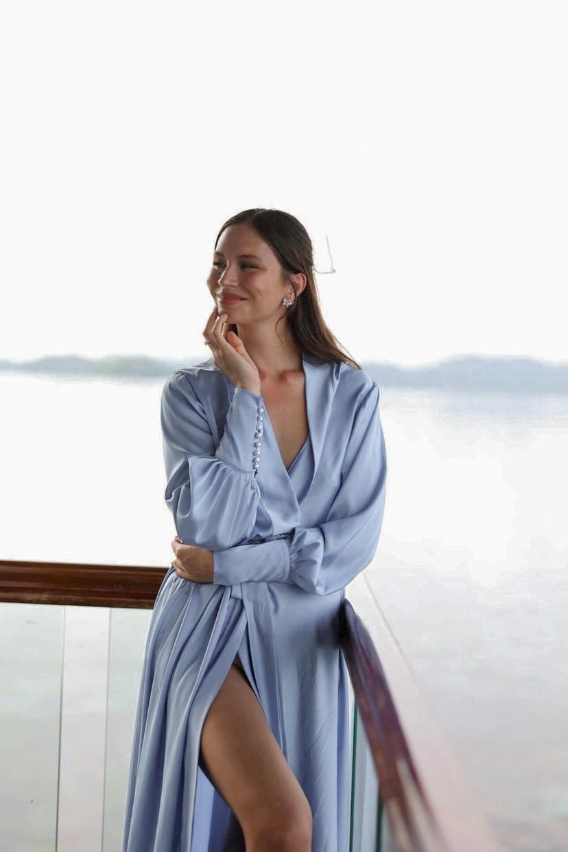 Elizabeth Dressing Robe ( italian silk )